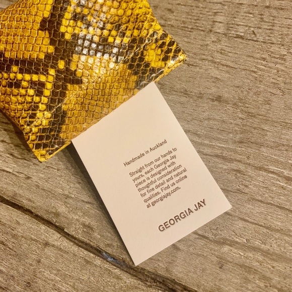 SHOPBOP Georgia Jay Leather Python Pouch. - Picture 7 of 8